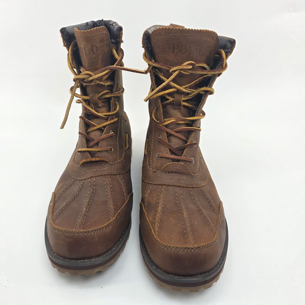 Polo Ralph Lauren Whitsand 11431 Genuine Leather Duck Boots US 11 D Brown Boot - Picture 6 of 12